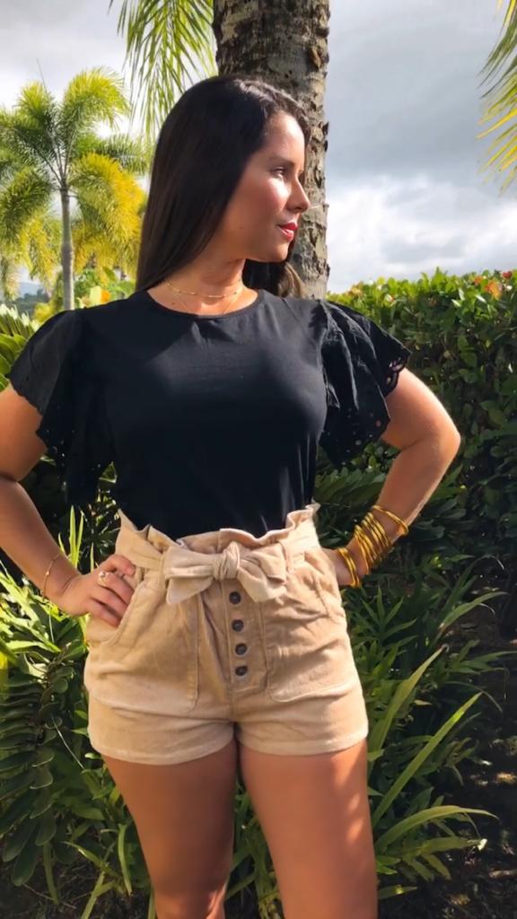 High Waist Corduroy Shorts