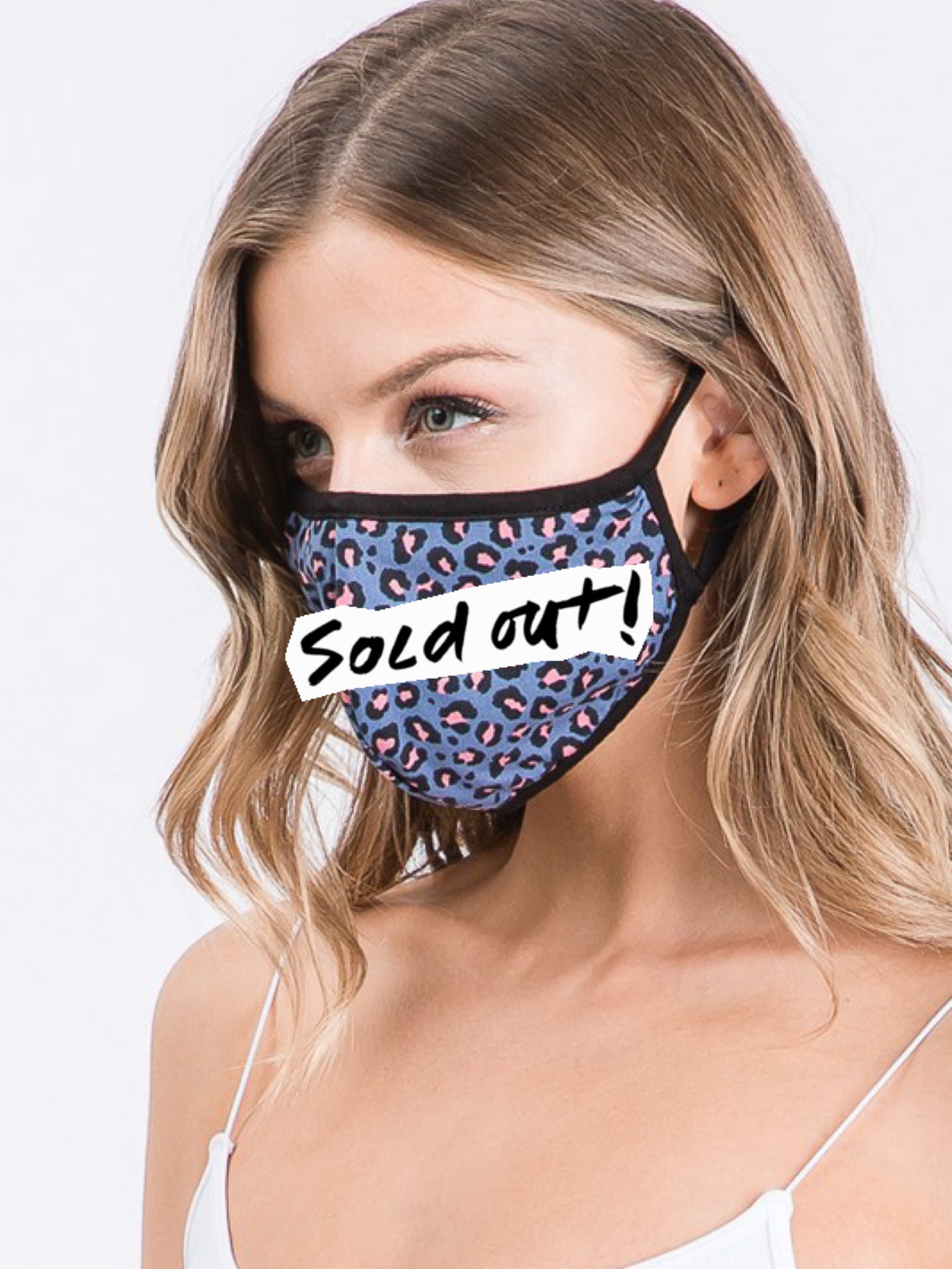 Blue Leopard Face Mask